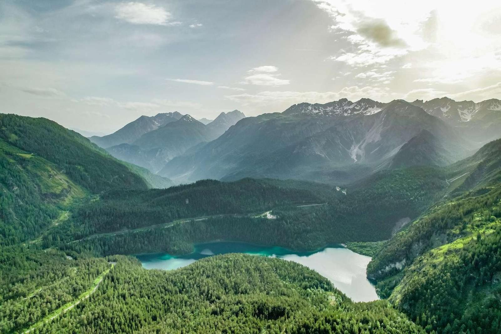 Marienbergbahnen Biberwier in Austria - a lake in the middle of a mountain range.