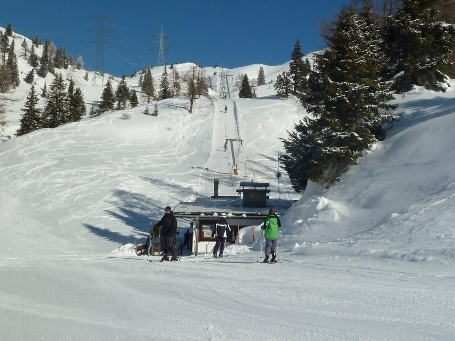 Marienbergbahnen Biberwier in Austria - a ski lift going up the mountain.