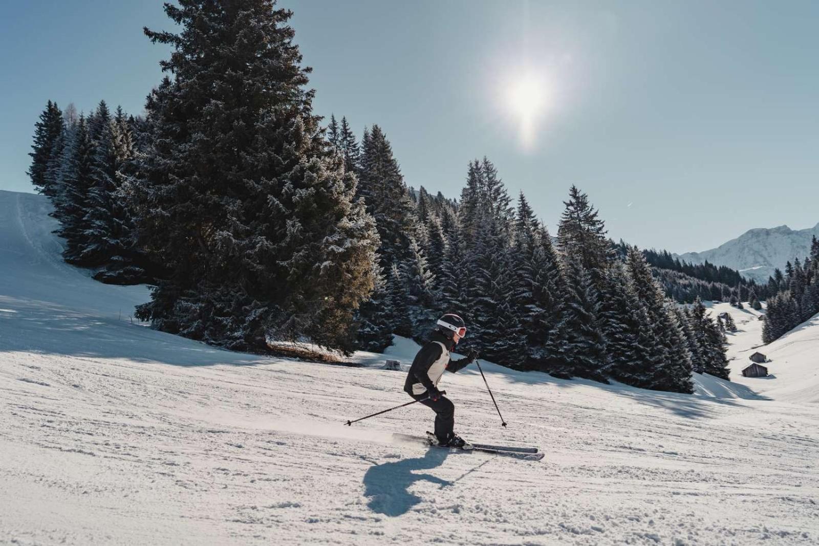 Marienbergbahnen Biberwier in Austria - a person riding skis down a snowy slope.