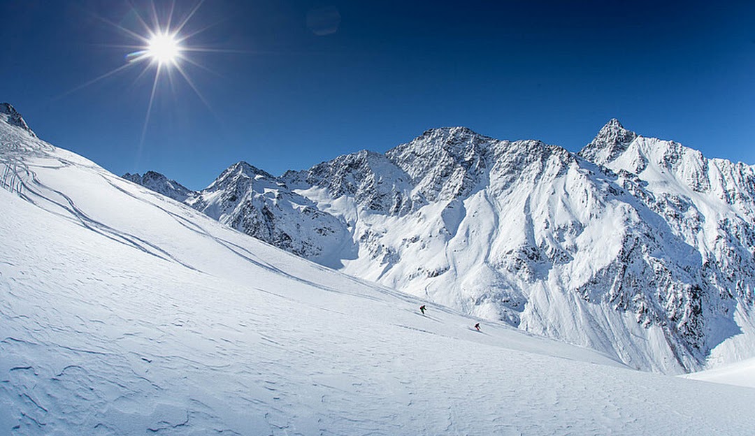 Skizentrum St. Jakob in Austria - a person skiing down the side of a mountain.