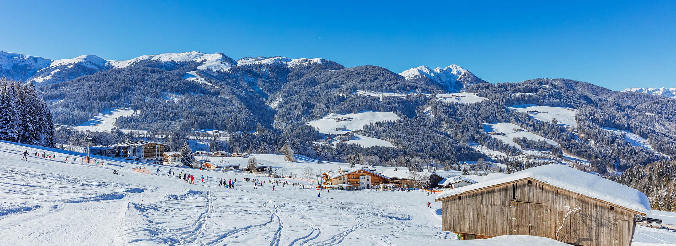 Roggenboden in Austria: a ski resort in the austrian alps.