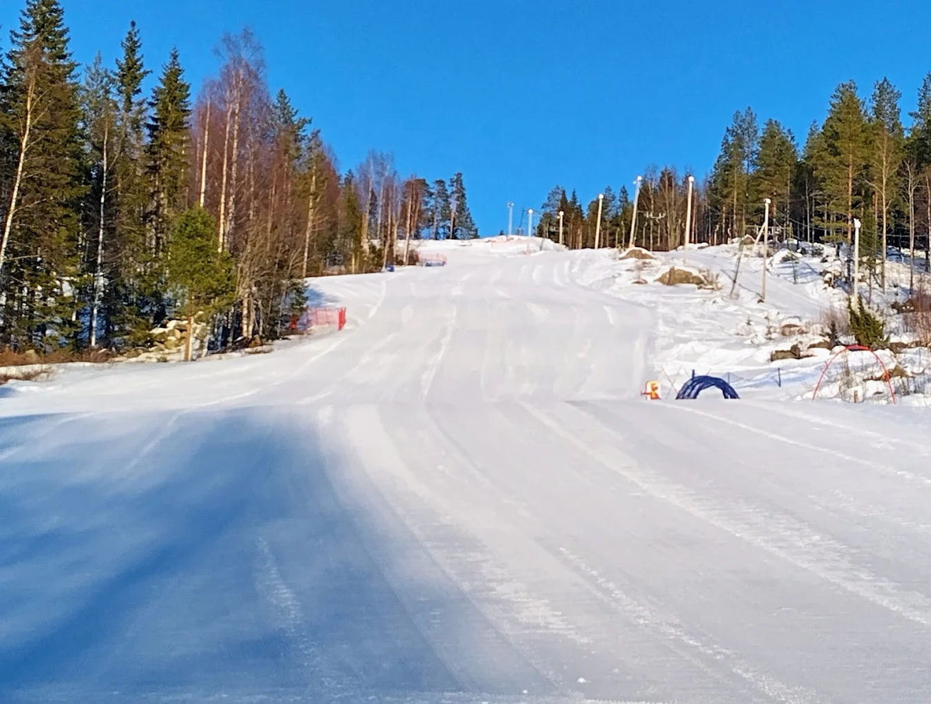 Svedjebacken in Sweden - the snow is white in color.