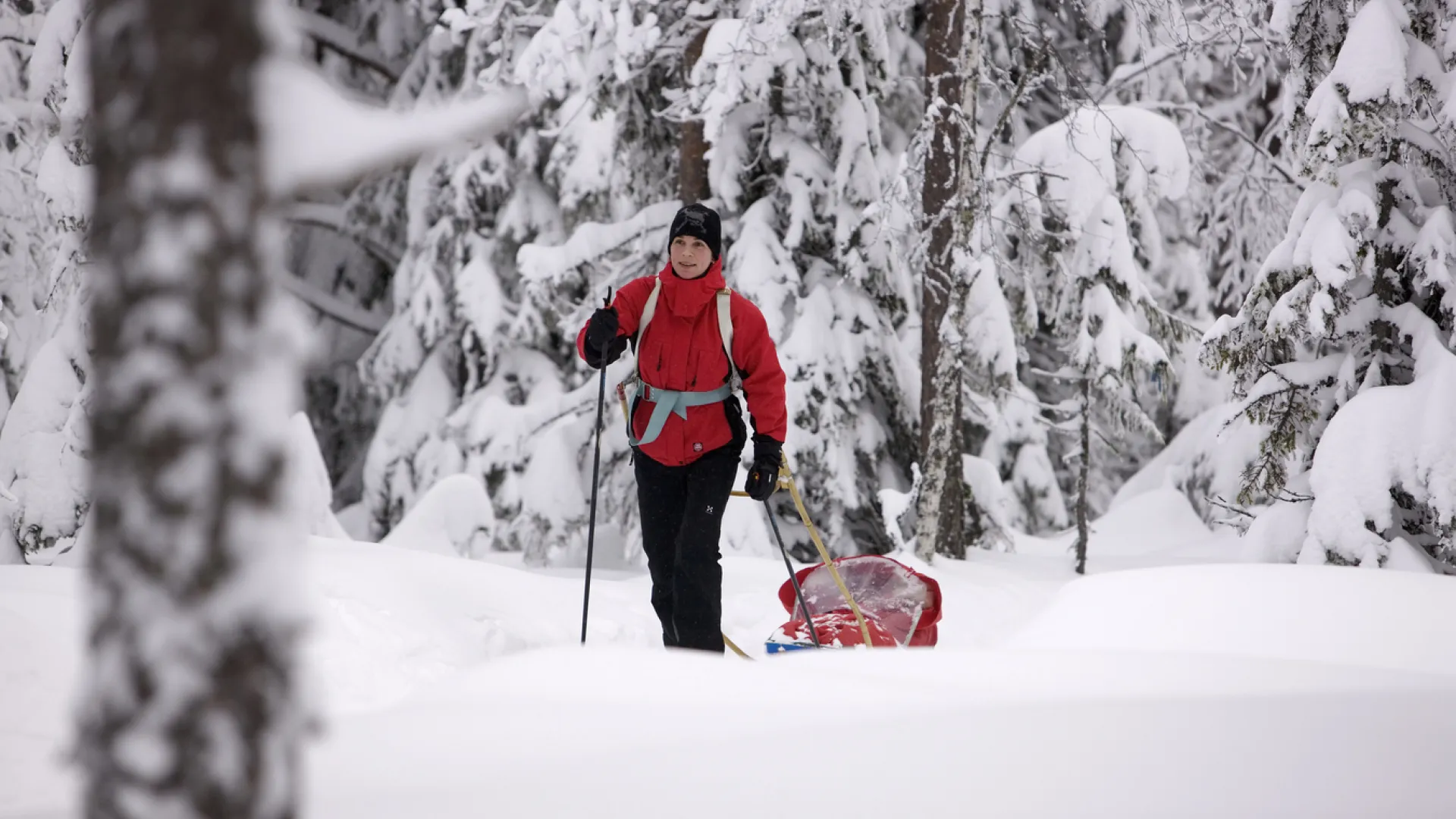 Svedjebacken in Sweden - a view of a snow covered ski slope.