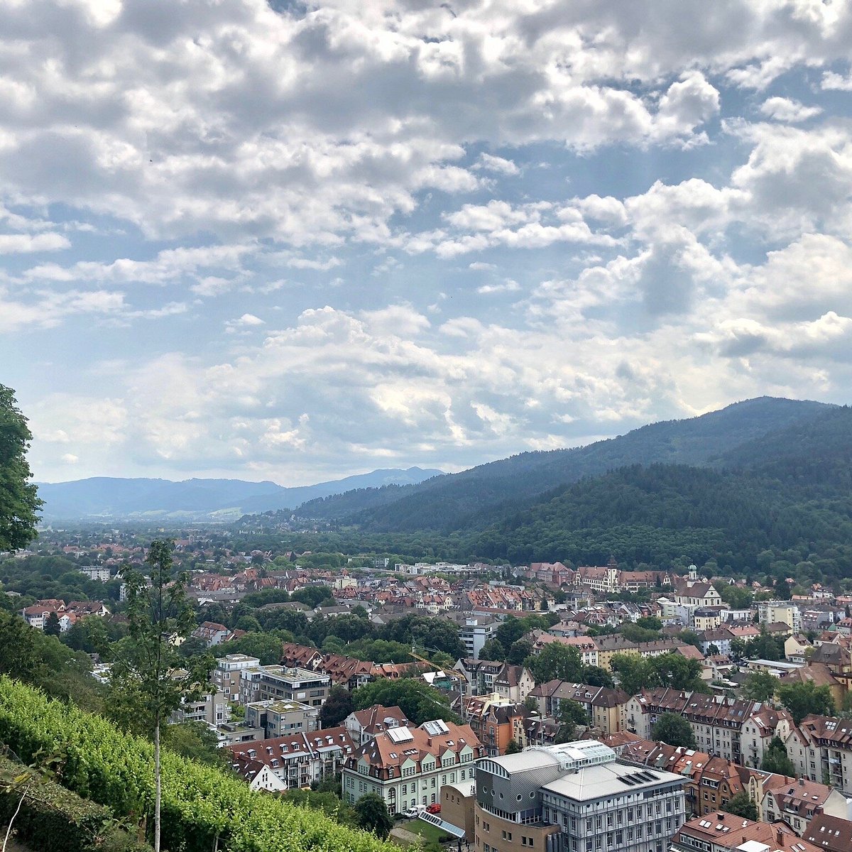 Kandelblick in Germany - a view of a city from a hill.