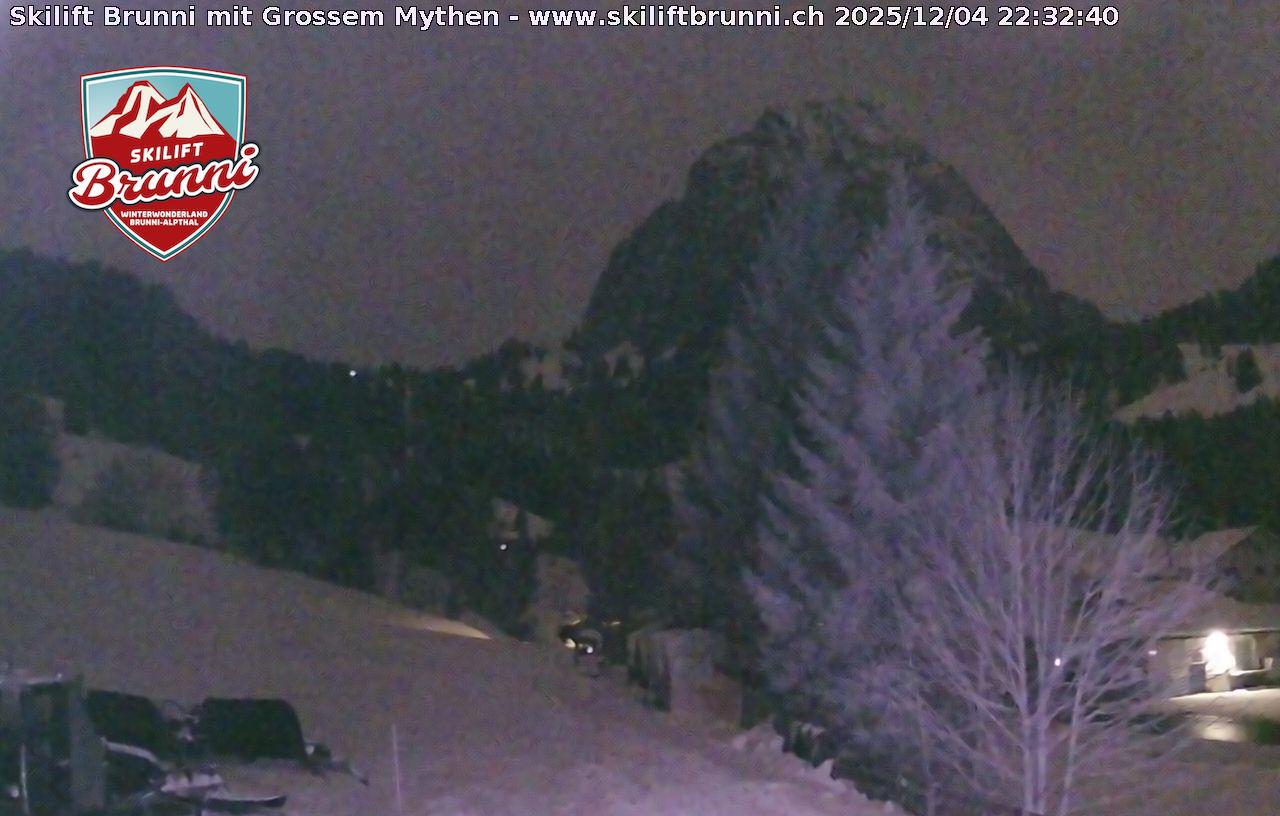 Brunni – Alpthal in Switzerland - an image of the wreckage of a plane that crashed into a house in the village.