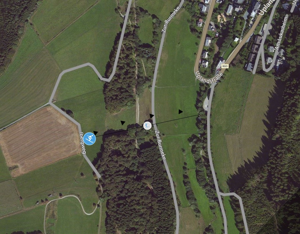 Grevenstein – Ostenberg in Germany - an aerial view of the site of the proposed site.