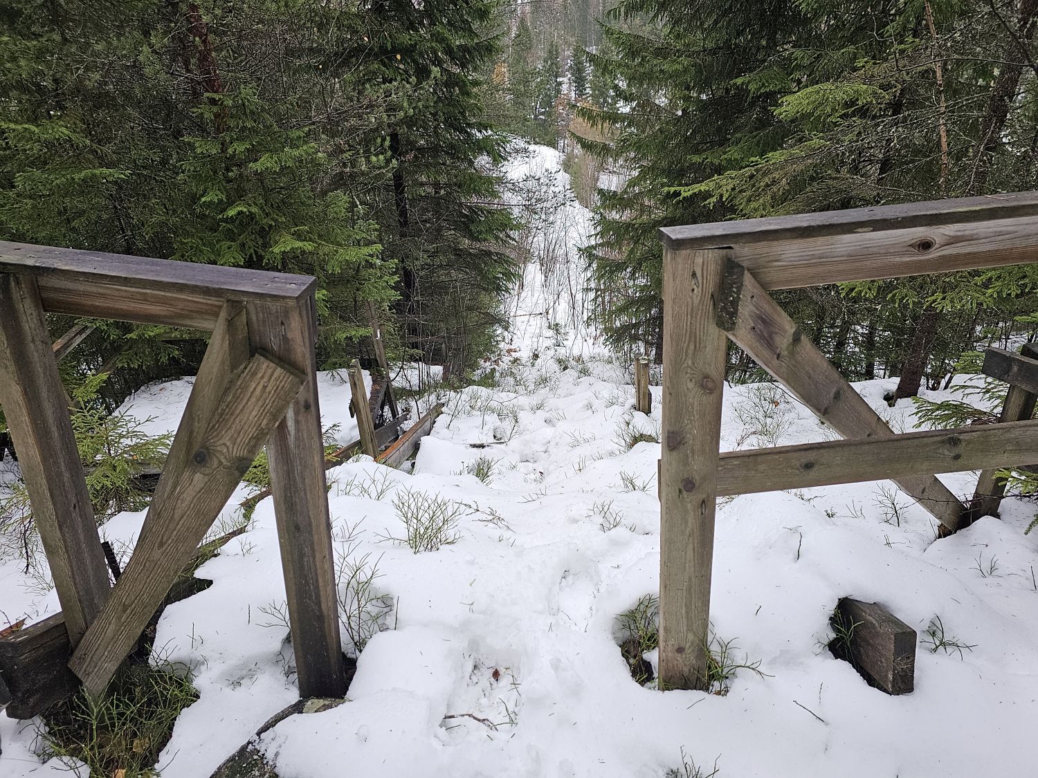 Kniplia – Gjerdrum in Norway - snow on the ground.