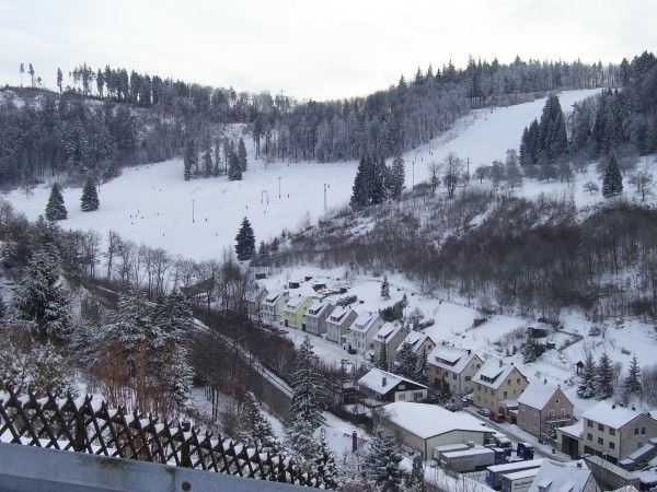 Schlossberg – Albstadt-Tailfingen in Germany - the view from the top of the mountain in winter.