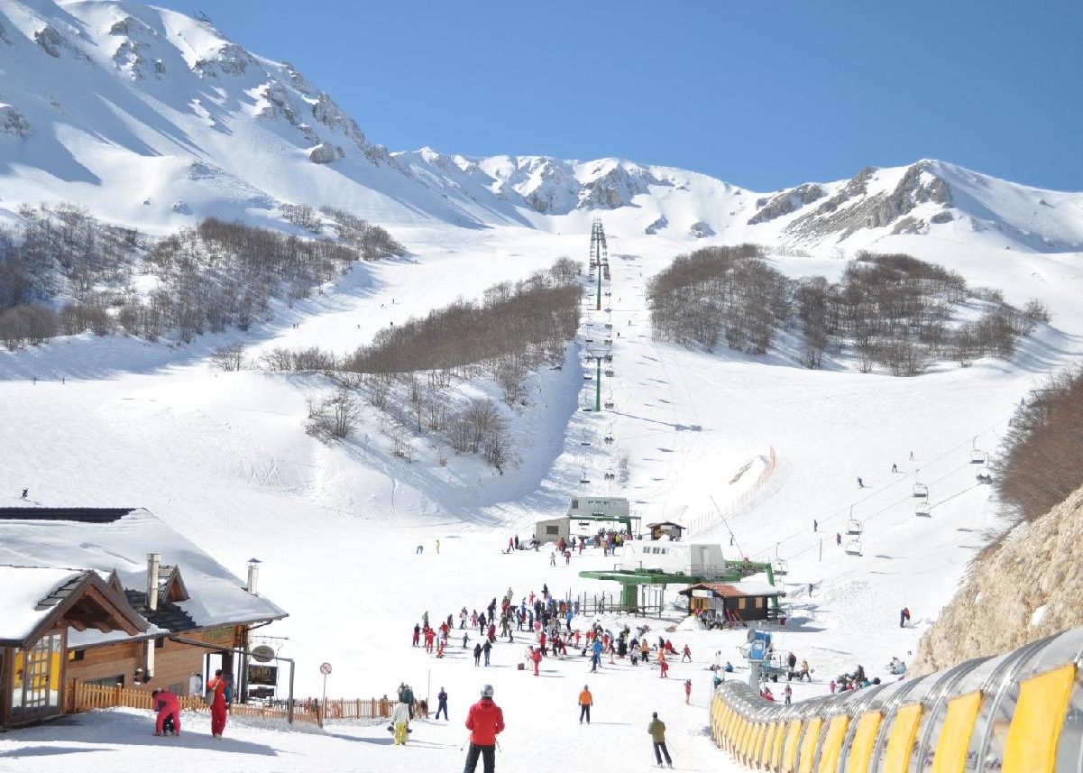 Monte Corno – Lusiana in Italy - snow on the ground.