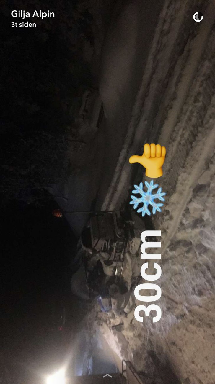 Gilja in Norway - a car that is stuck into the side of a mountain.