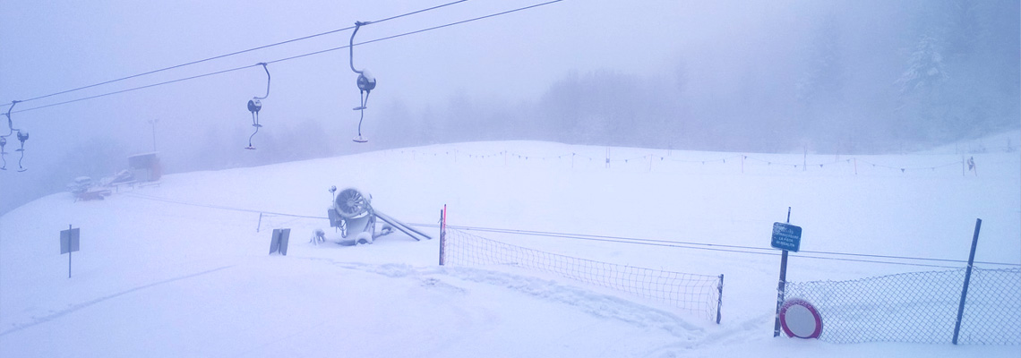 Passo Penice in Italy - a snow covered ski slope.