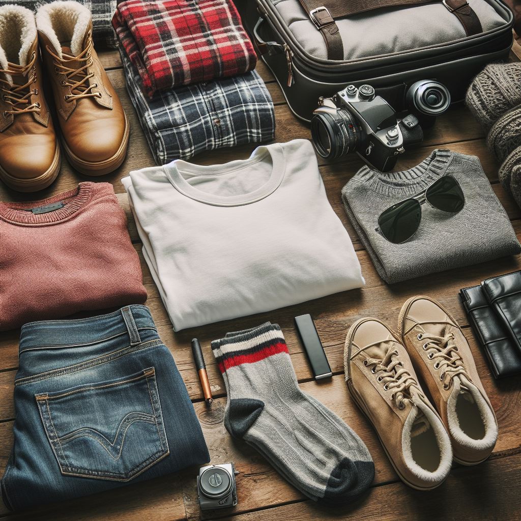 Oberberg – Weiler-Simmerberg in Germany - a pile of clothes and shoes on a wooden floor.