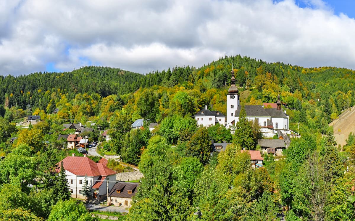 Hlobišov – Hronec in Slovakia - a small town in the middle of a forest.
