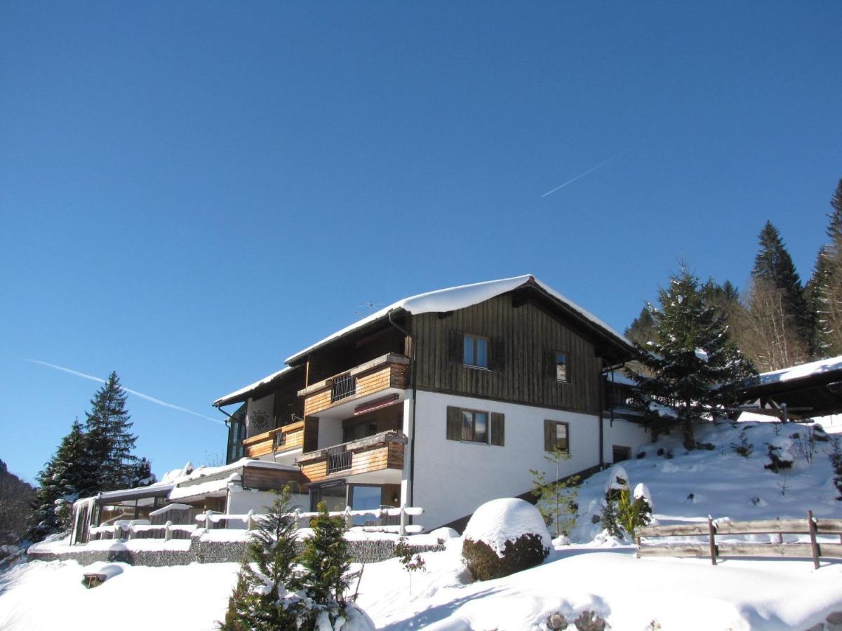 Skizentrum Pfronten in Germany - the house is covered in snow.