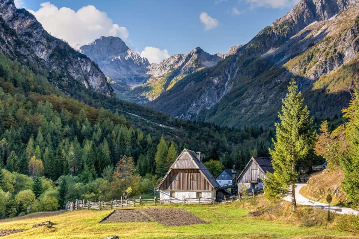 Senožeta in Slovenia - a small house in the middle of the mountains.