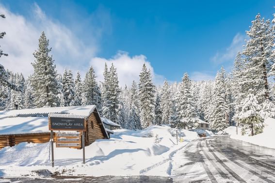 Granlibakken in USA - a road in the mountains covered in snow.