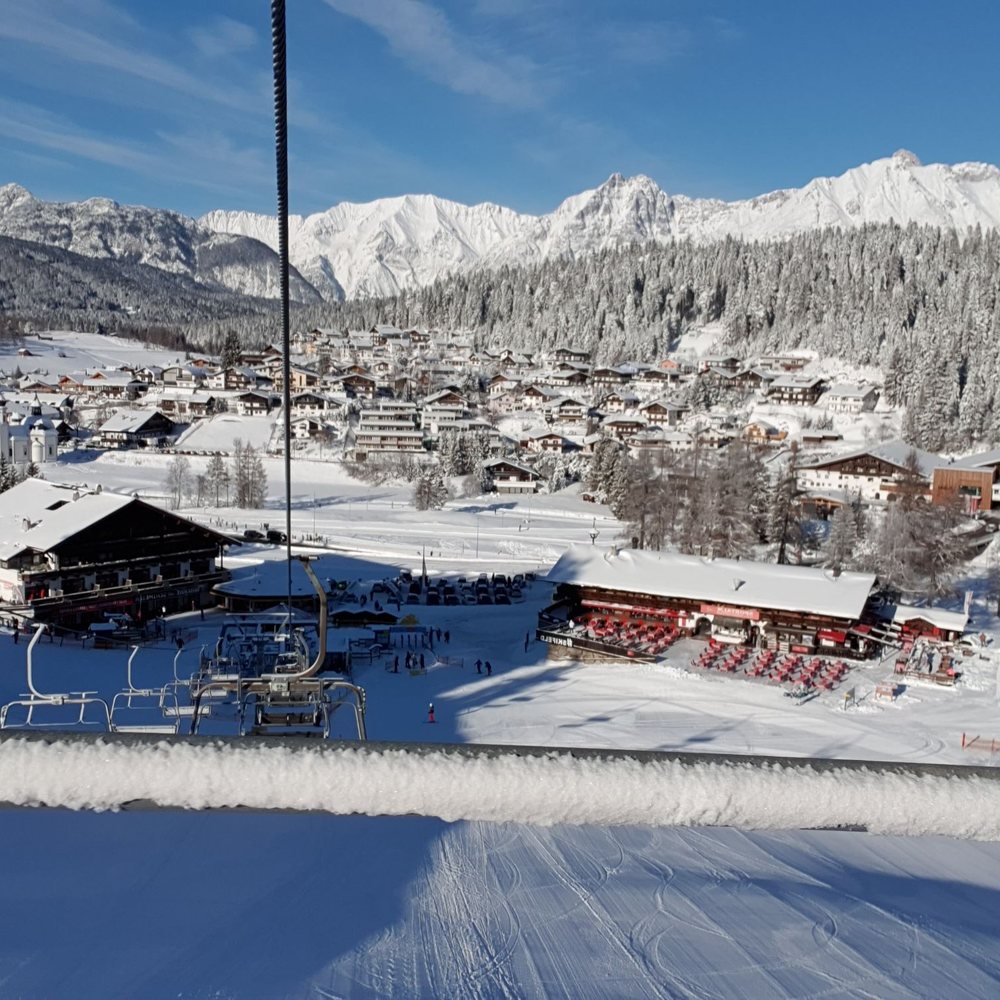 Ronsberg in Germany: a view of a ski resort with snow on the ground.