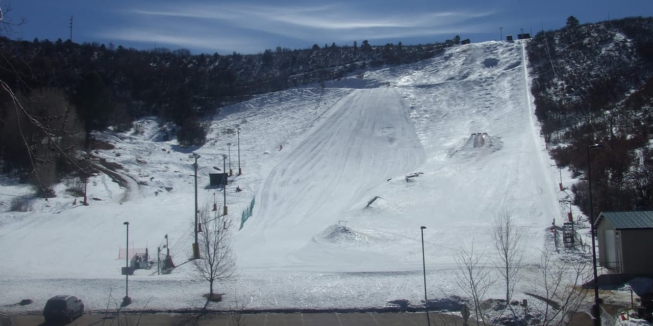 Chapman Hill – Durango in USA - a snow covered ski slope in the mountains.