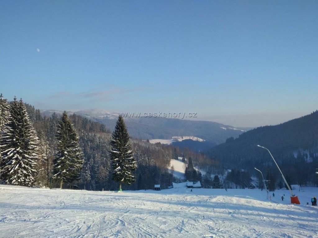 Luisino Údolí in Czech Republic - the view from the top of the ski slope.