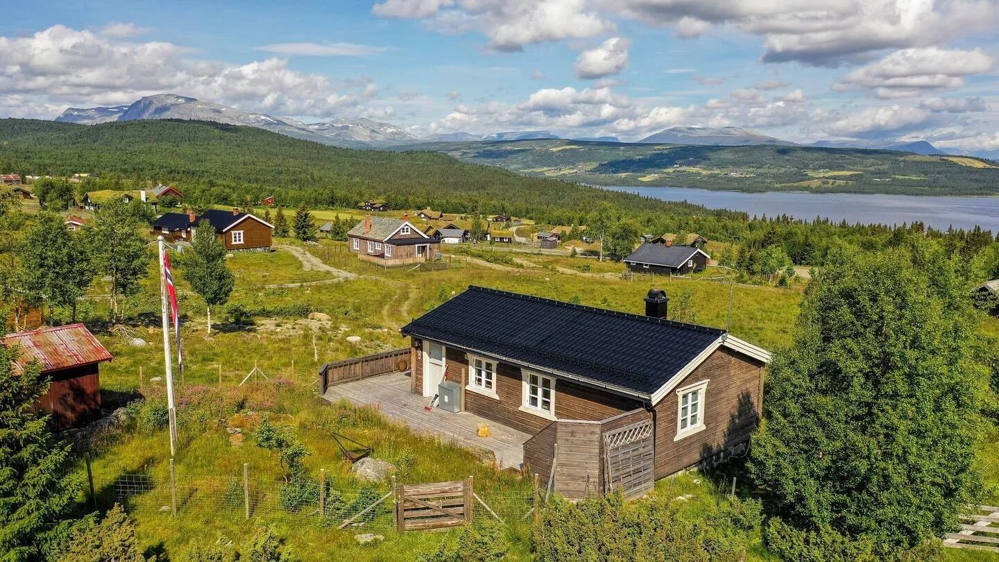 Fjellsyn in Norway - a small cabin in the middle of a forest.
