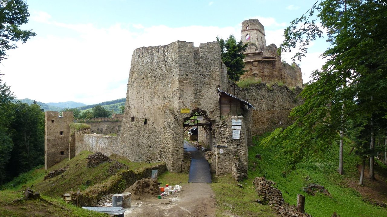 Zborov in Czech Republic - an old castle in the middle of a forest.