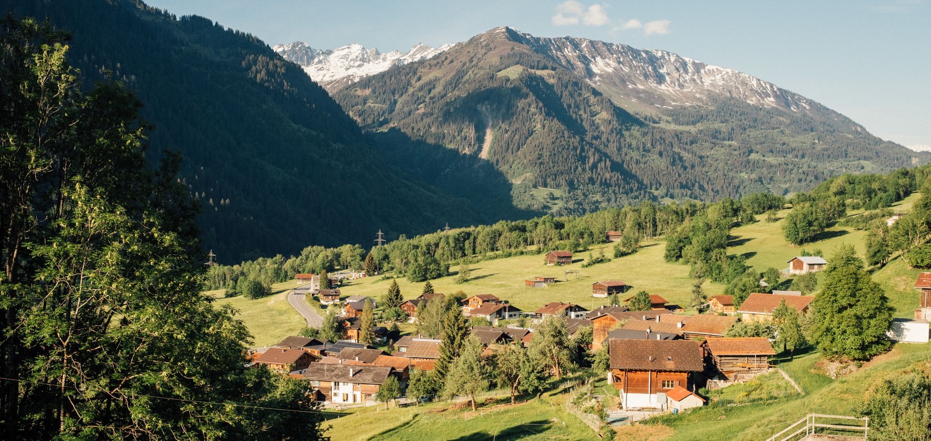 Péra – Trun in Switzerland - a small village in the swiss alps.