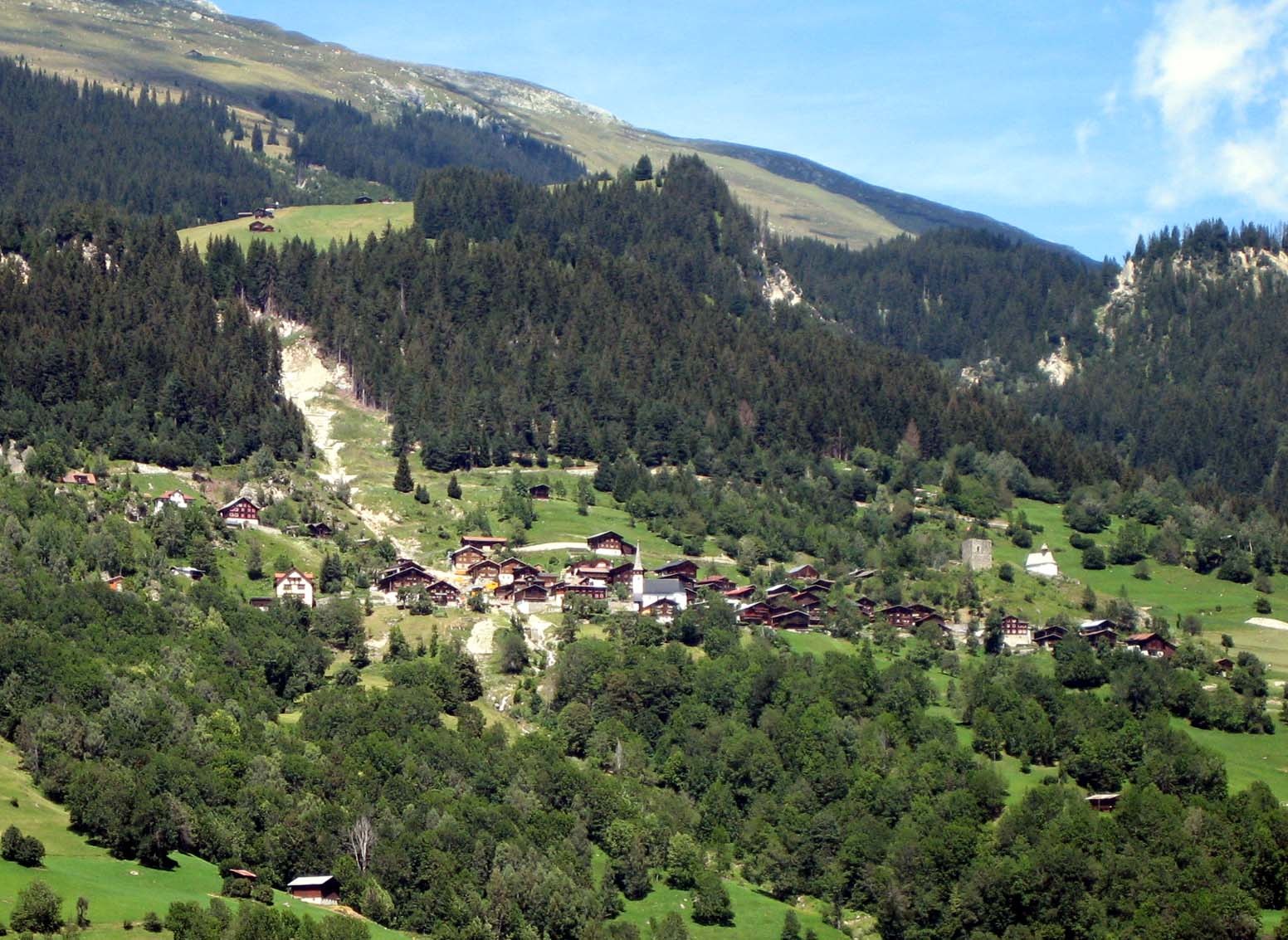 Péra – Trun in Switzerland - a small village in the middle of the mountains.