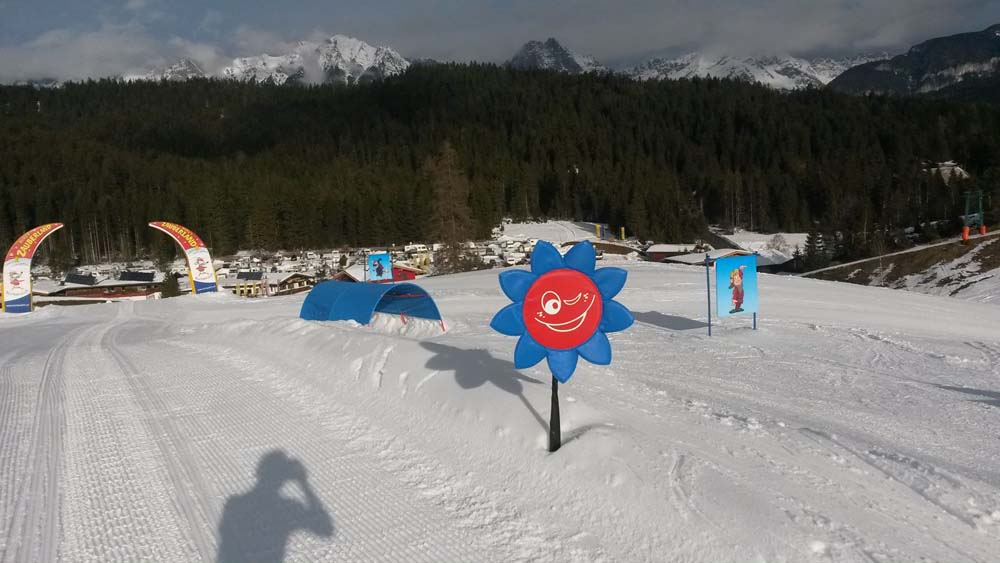 Birkenlift in Austria: the ski area at the ski resort.