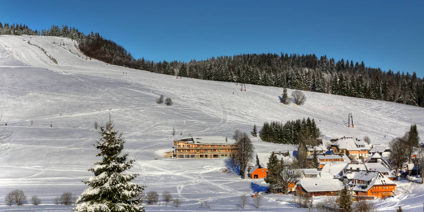 Herrenschwand in Germany - snow on the ground.