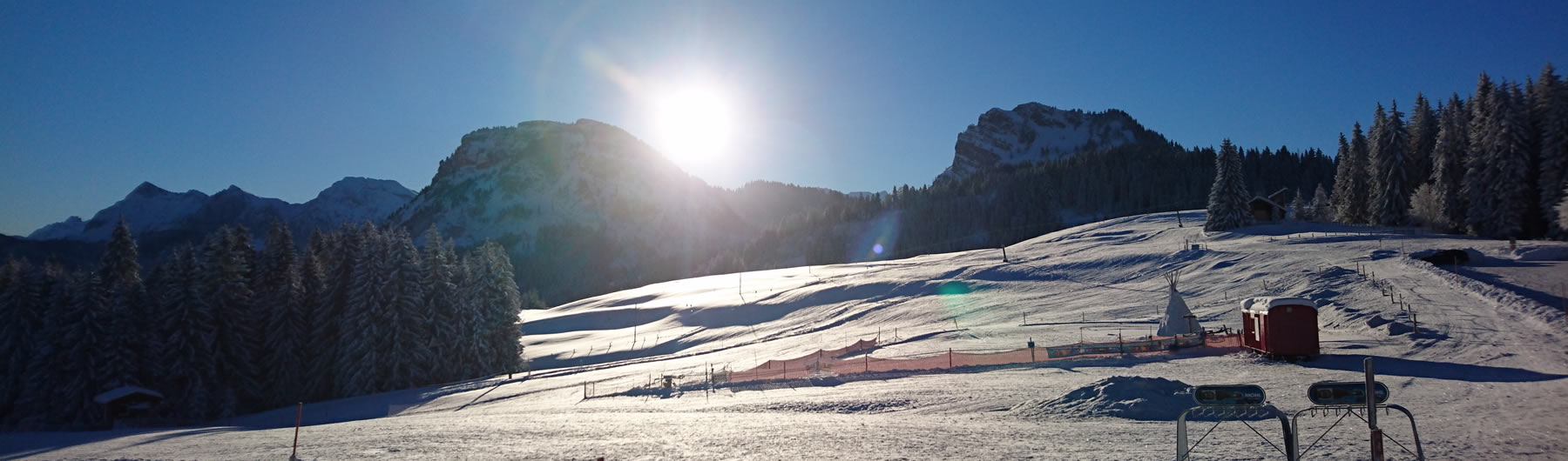 Sattelegg – Vorderthal | ​Einsiedeln-Willerzell in Switzerland - a clear blue sky.