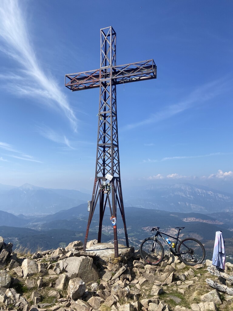 Malga Varena – Passo Lavazè in Italy - a cross on the top of a mountain.