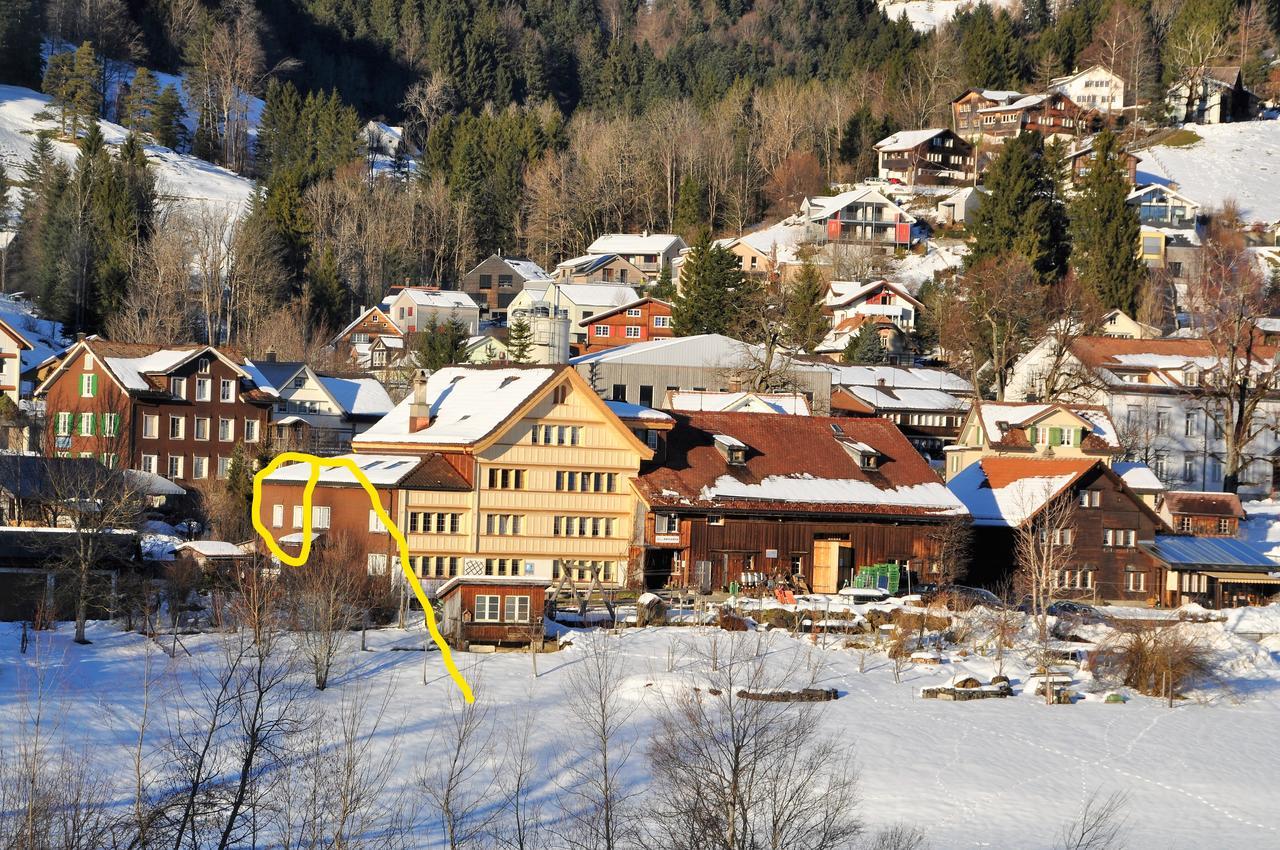 Gais in Switzerland - a small town with lots of snow on the ground.