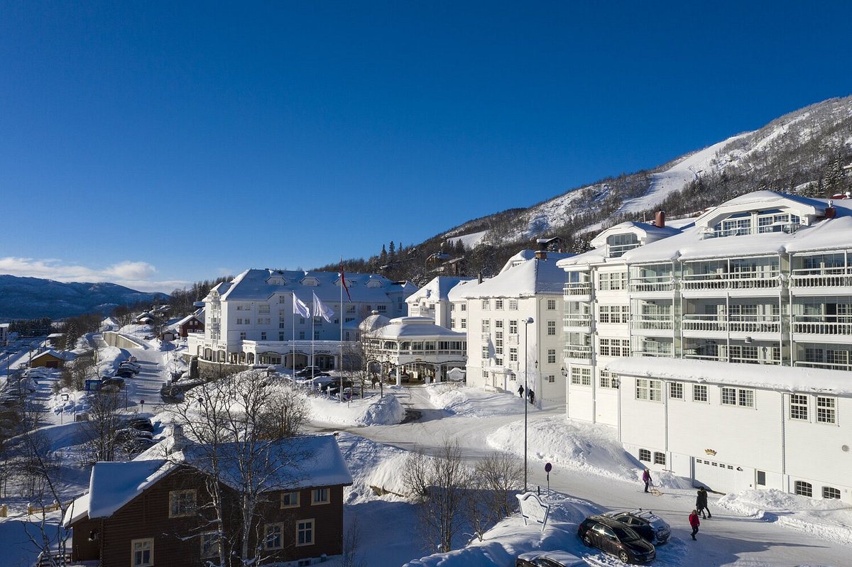Skjerdingen in Norway: the view from the balcony of the hotel at the top of the mountain.