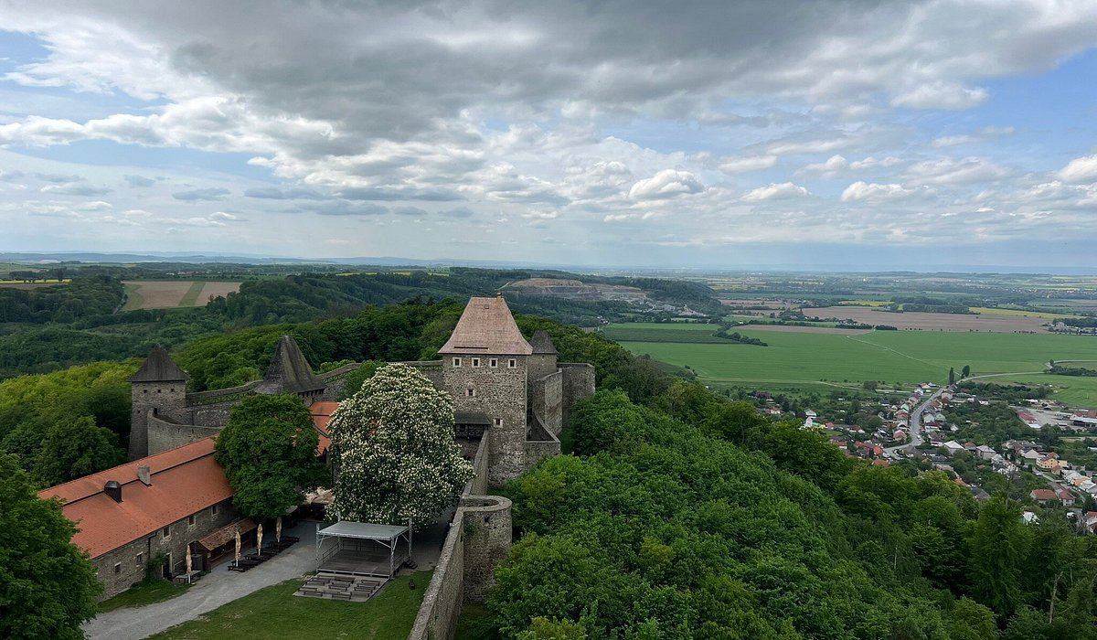 Rusava in Czech Republic - the view from the top of the castle.