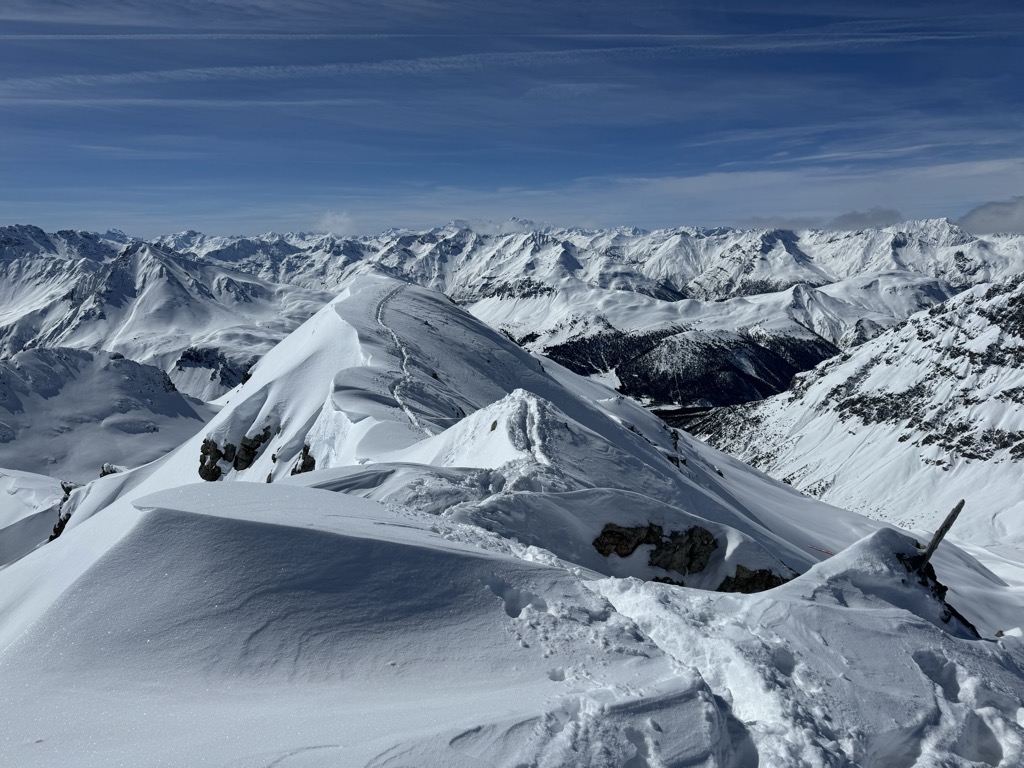 Watles – Malles Venosta in Italy - a view from the summit of the mountain range.
