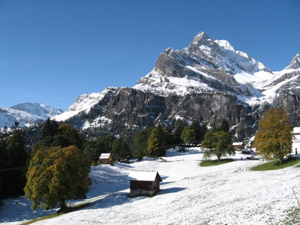 Bennau – Einsiedeln in Switzerland - a snow covered mountain.