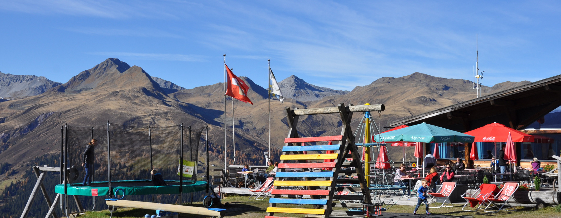 Rinerhorn in Switzerland - mountains in the background.