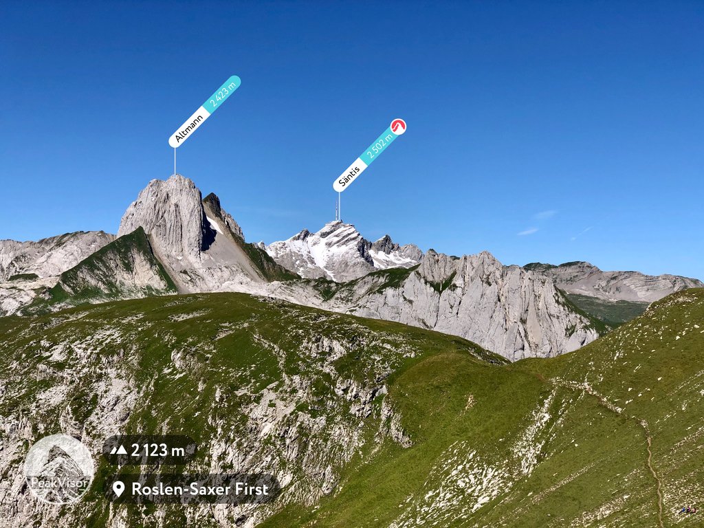 Urnäsch – Osteregg in Switzerland - the mountains are covered in green grass.