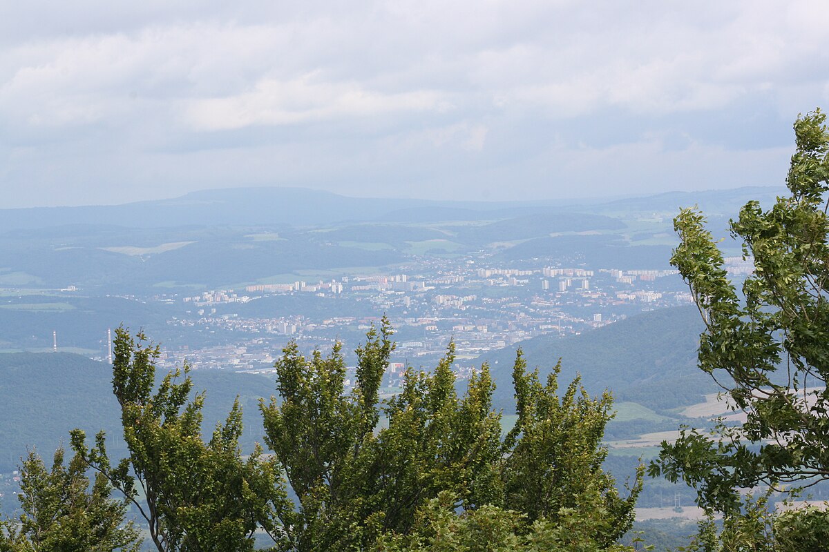 Meziboří in Czech Republic - the view from the top of the mountain.