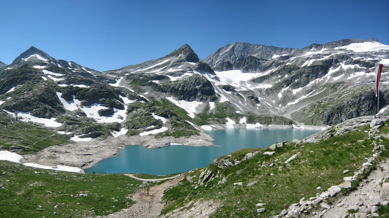 Weissee Gletscherwelt – Uttendorf in Austria - a clear blue sky.