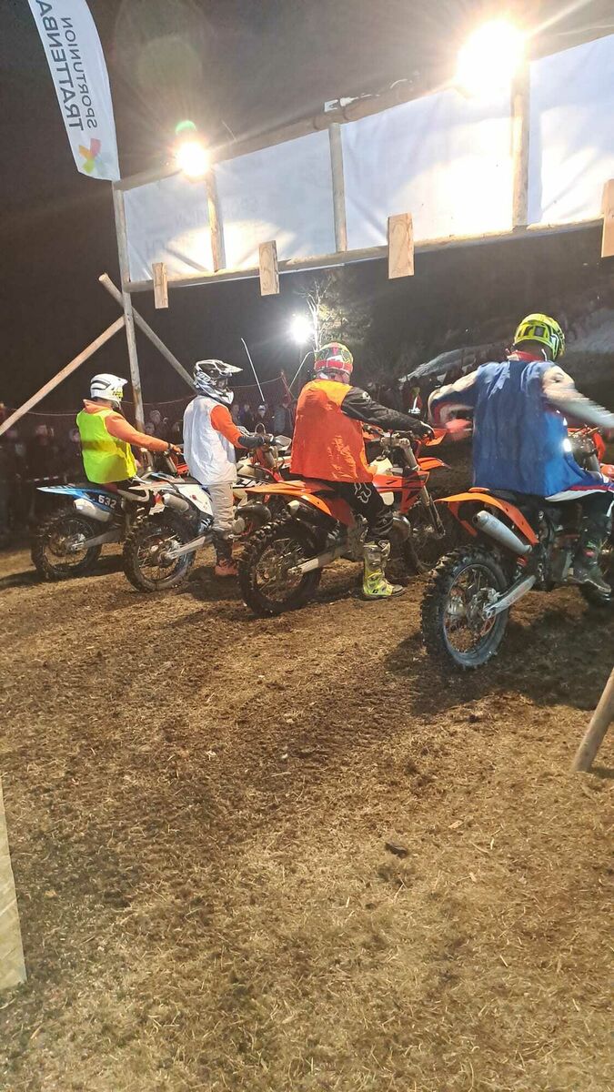 Feistritzsattel – Trattenbach in Austria - a group of dirt bikes parked in the dirt.