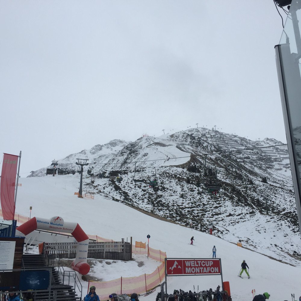 Luggi Leitner Lifts – Scheidegg in Germany - a group of people standing on top of a ski slope.