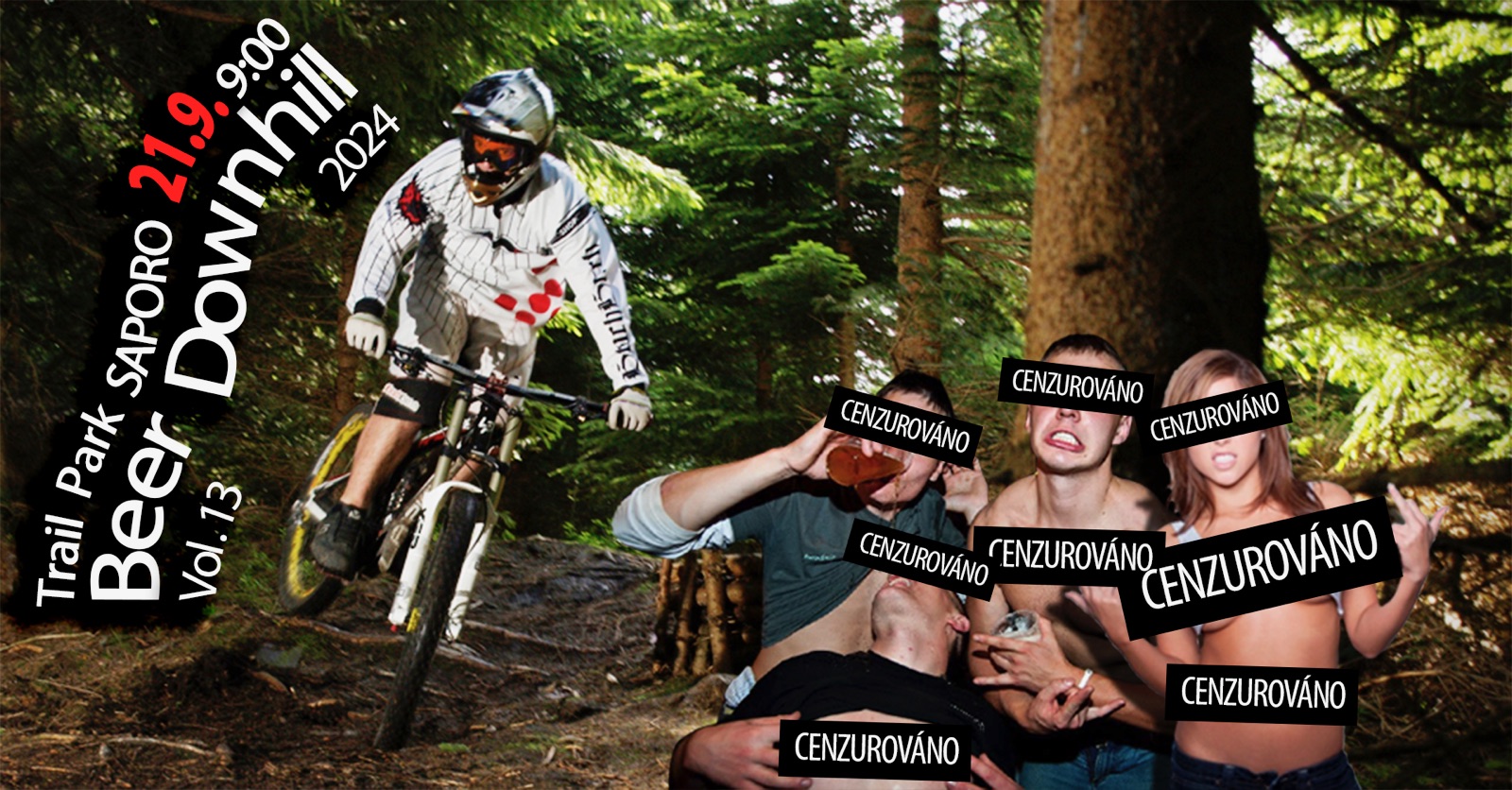 Krajka – Kraslice in Czech Republic - a group of people riding bikes in the woods.