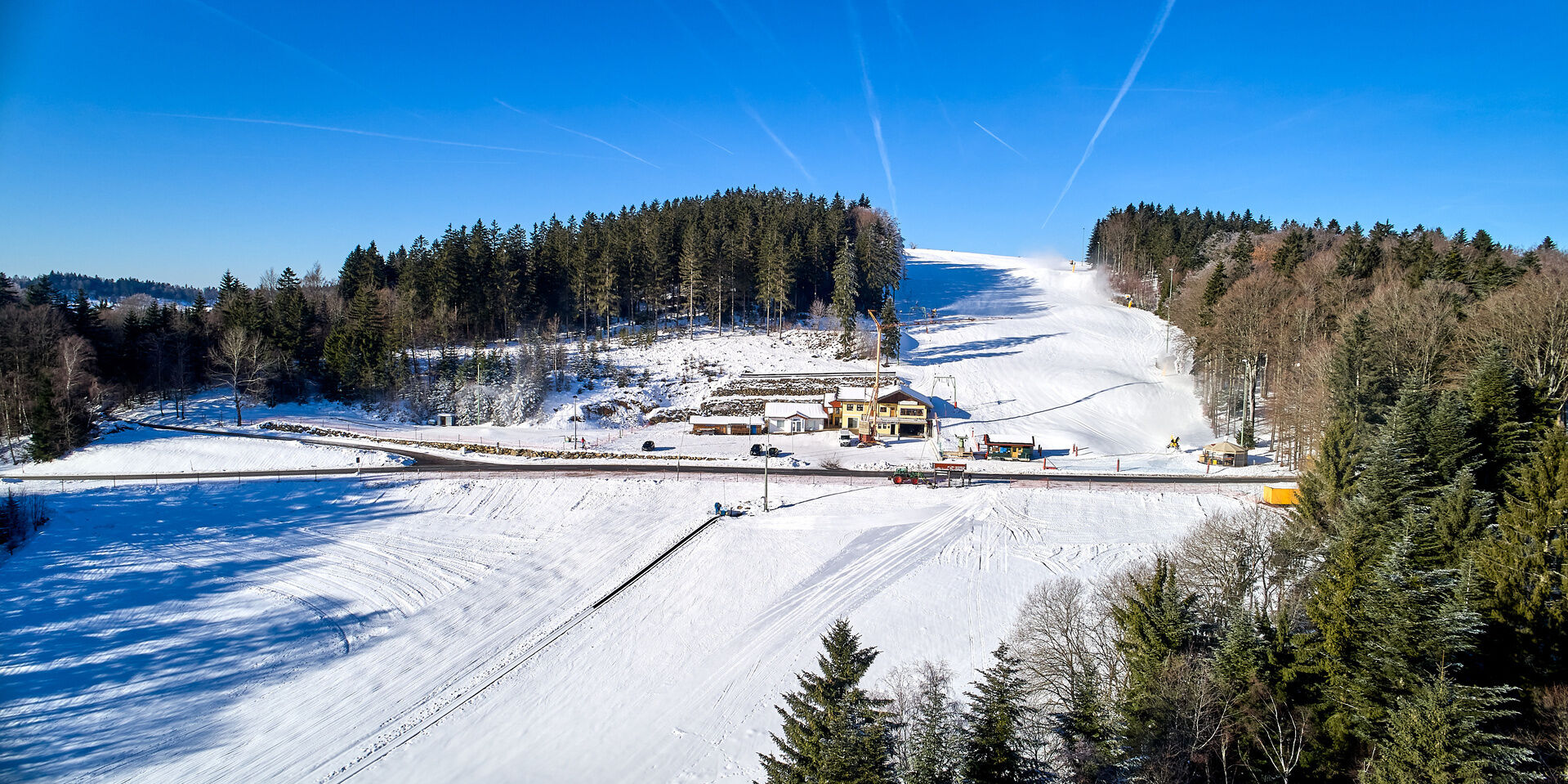 Steinberglift – Langfurth in Germany - a clear blue sky.