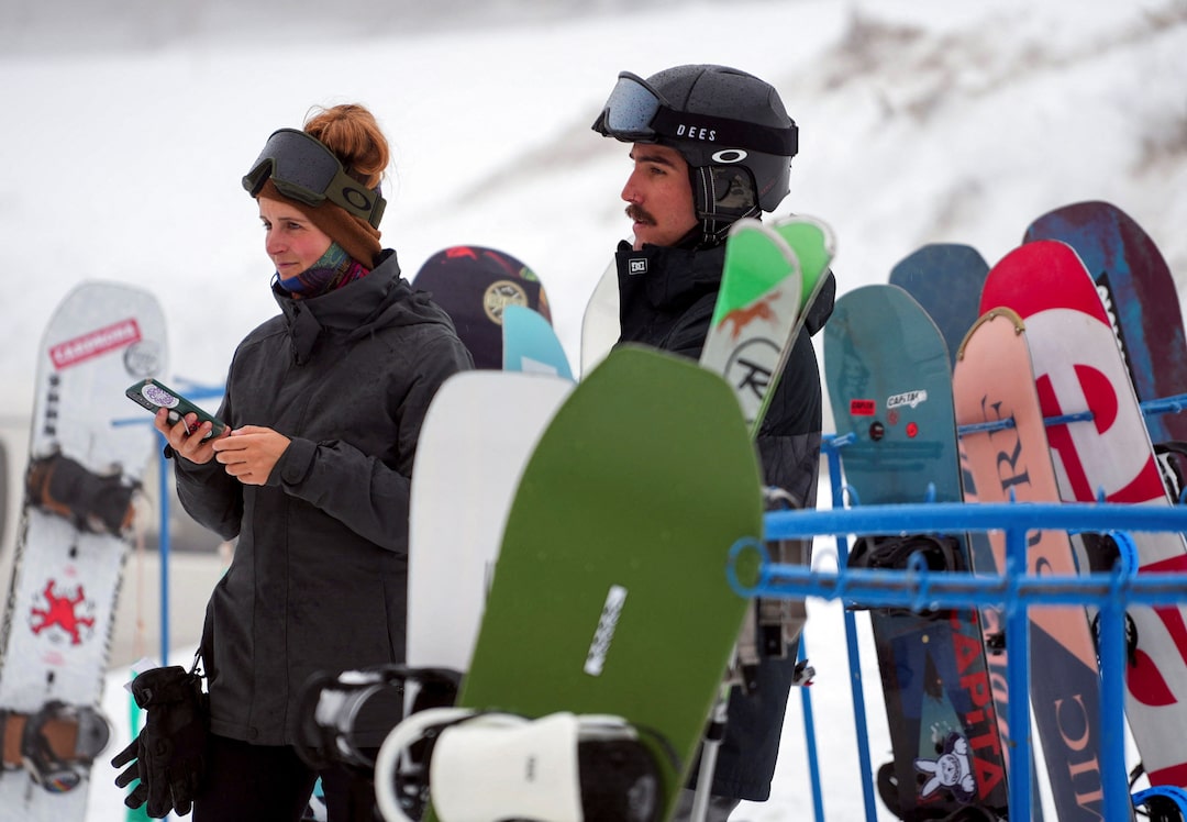 Myoko Suginohara in Japan - a group of snowboarders.
