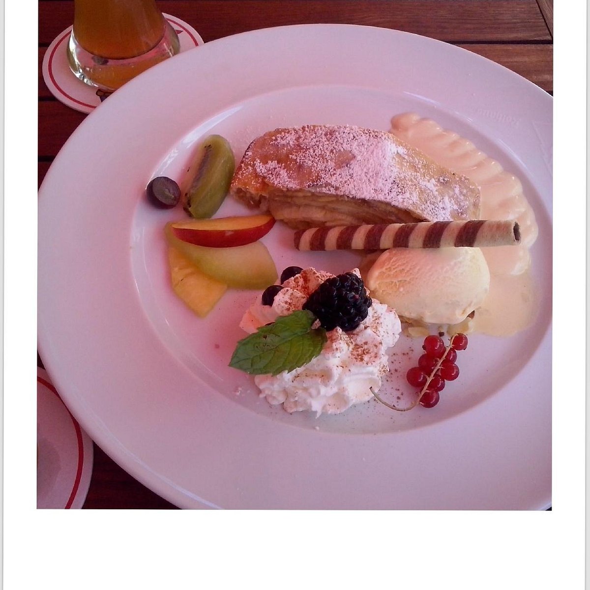 Rothaus in Germany - a plate of food on a wooden table.