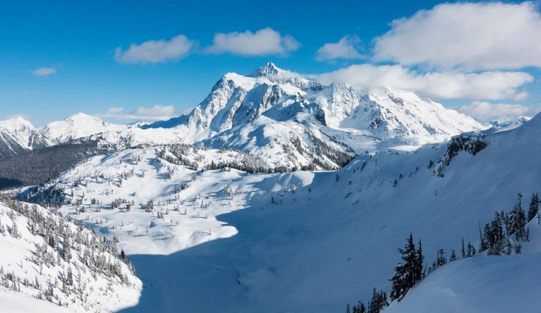 Mt Baker in USA - the view from the top of the mountain.
