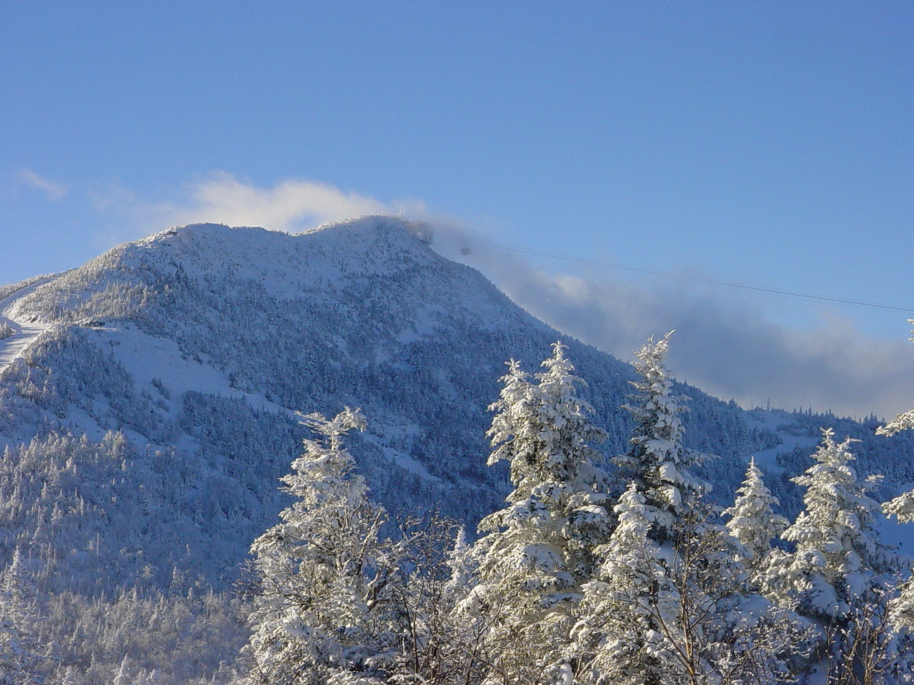 Jay Peak in USA - a mountain covered in snow.