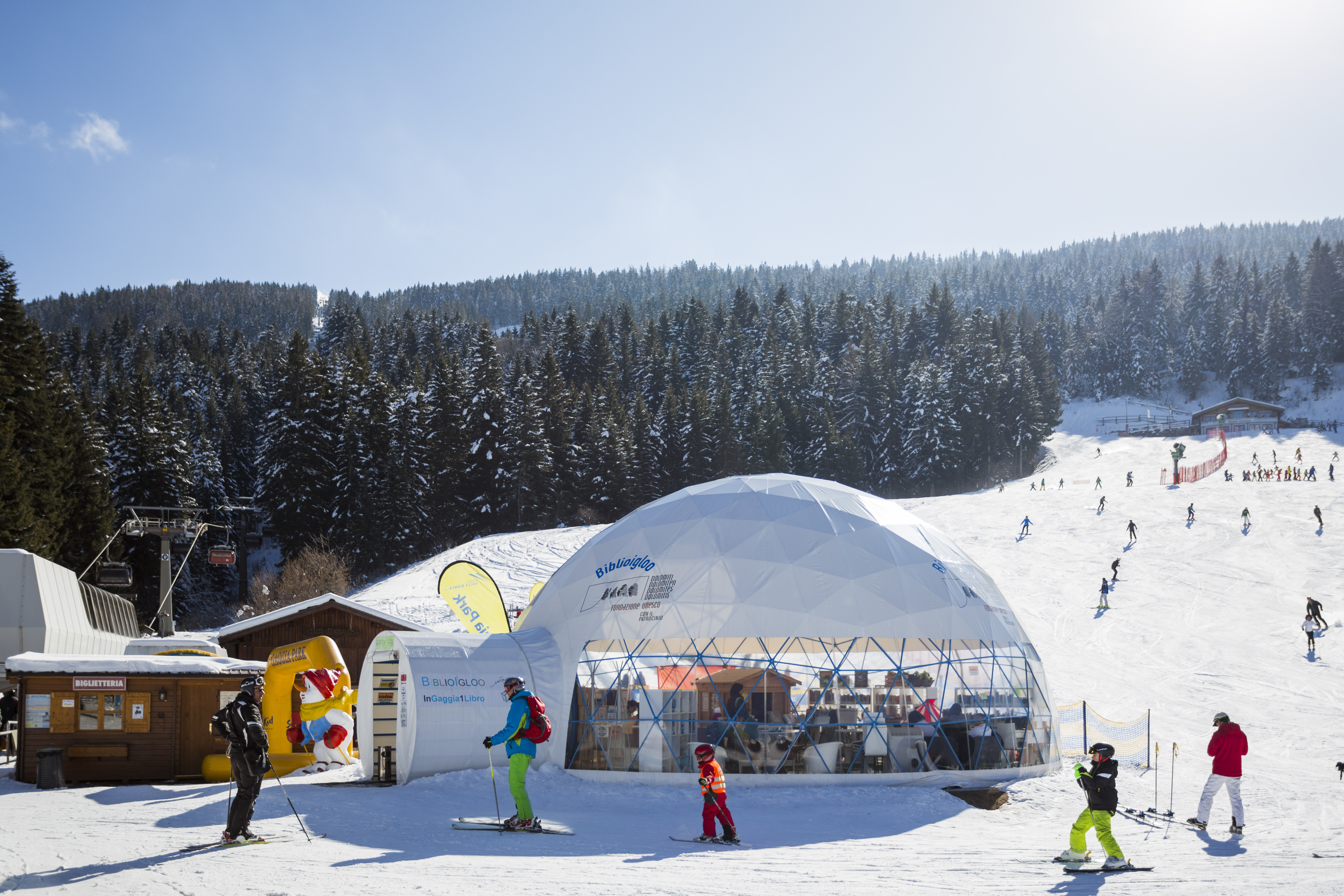 Paganella – Andalo in Italy - a clear blue sky.