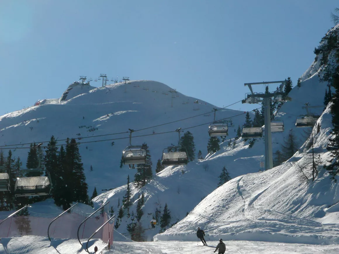 Paganella – Andalo in Italy - a snow covered mountain.